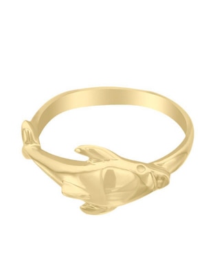 Anillo redondo Delf 14 k de oro amarillo brillante