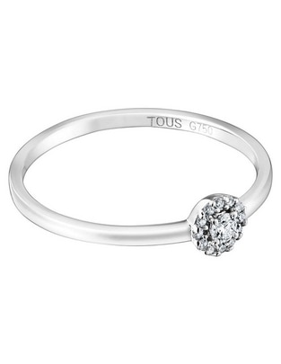 Anillo redondo Les Classiques 18 k de oro blanco diamante brillante 1