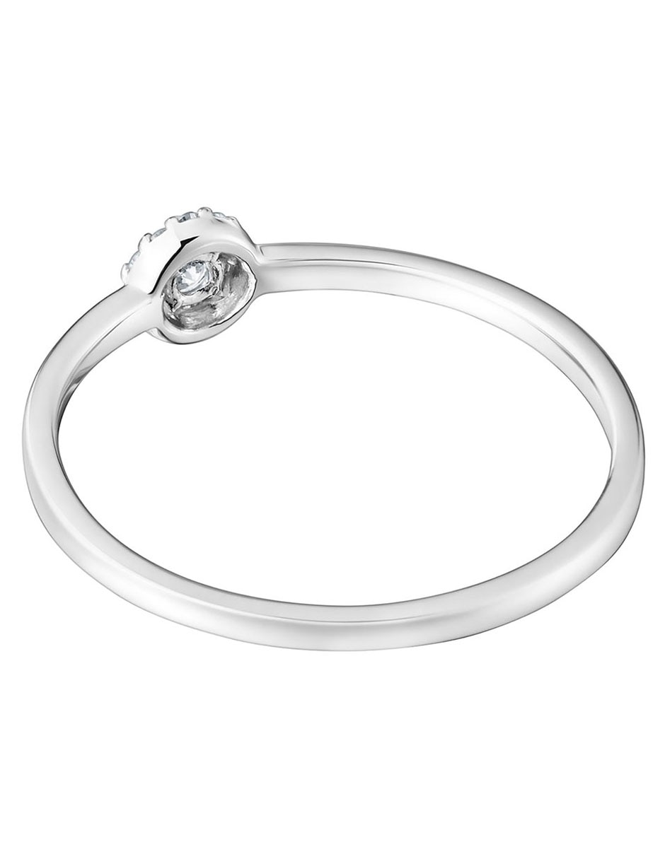 Anillo redondo Les Classiques 18 k de oro blanco diamante brillante 3