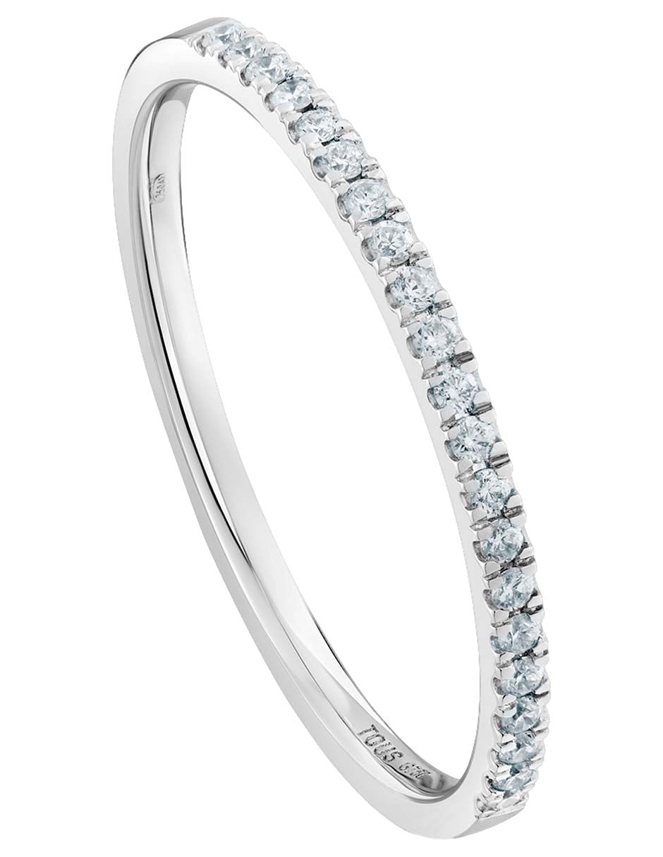 Anillo redondo Les Classiques de oro blanco diamante pavé 2