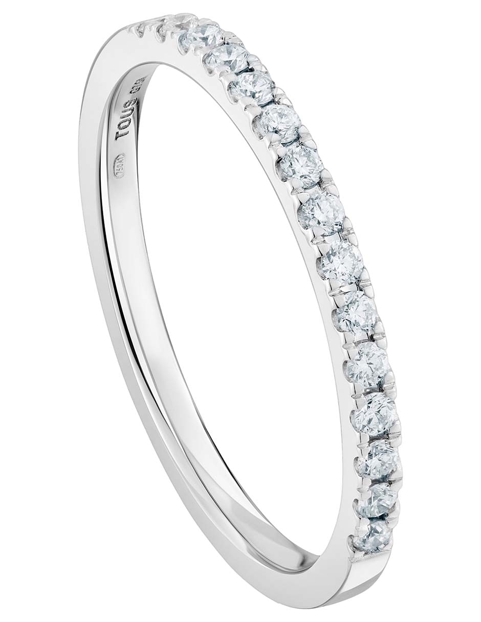 Anillo redondo Les Classiques de oro blanco diamante pavé 2