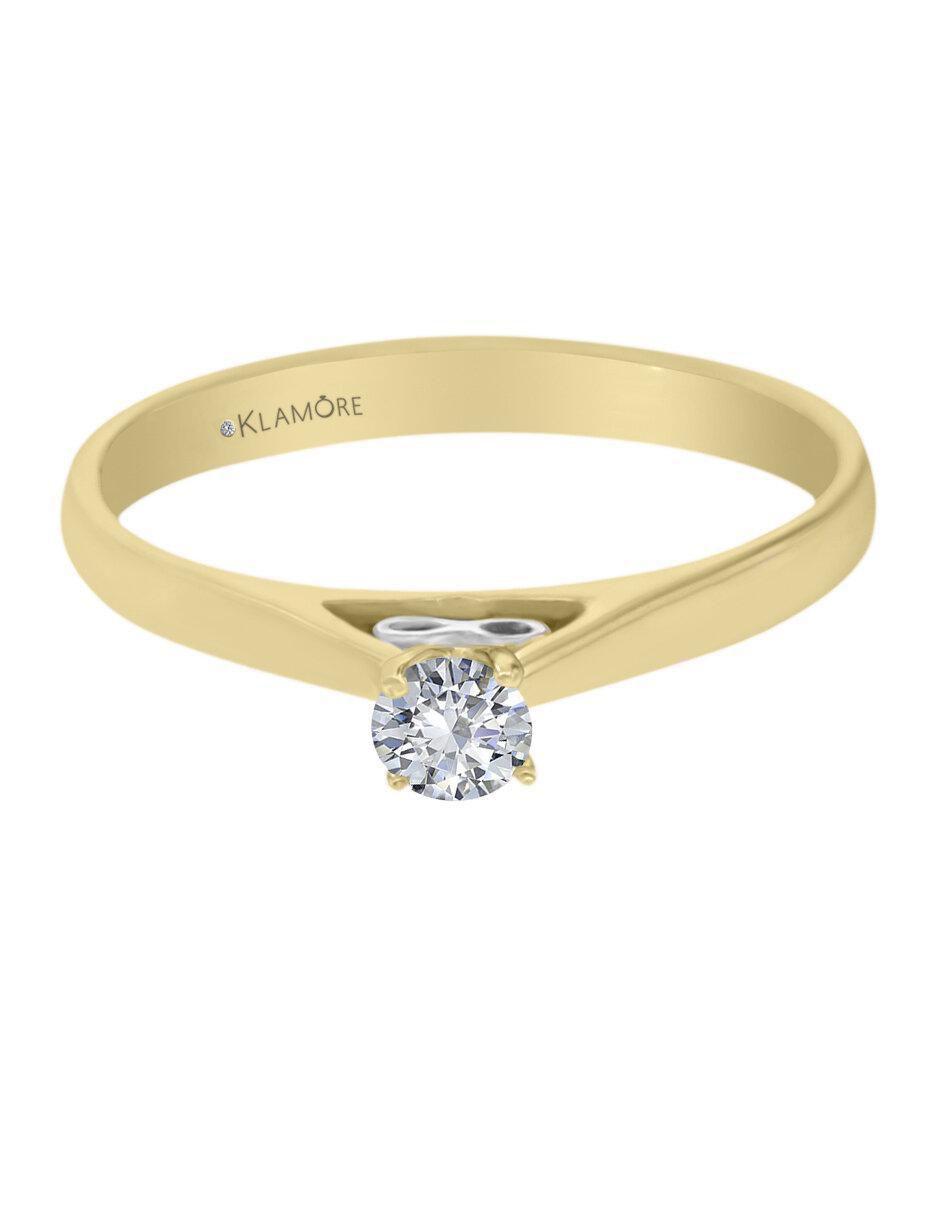 Solitario 14 k Danielle diamante