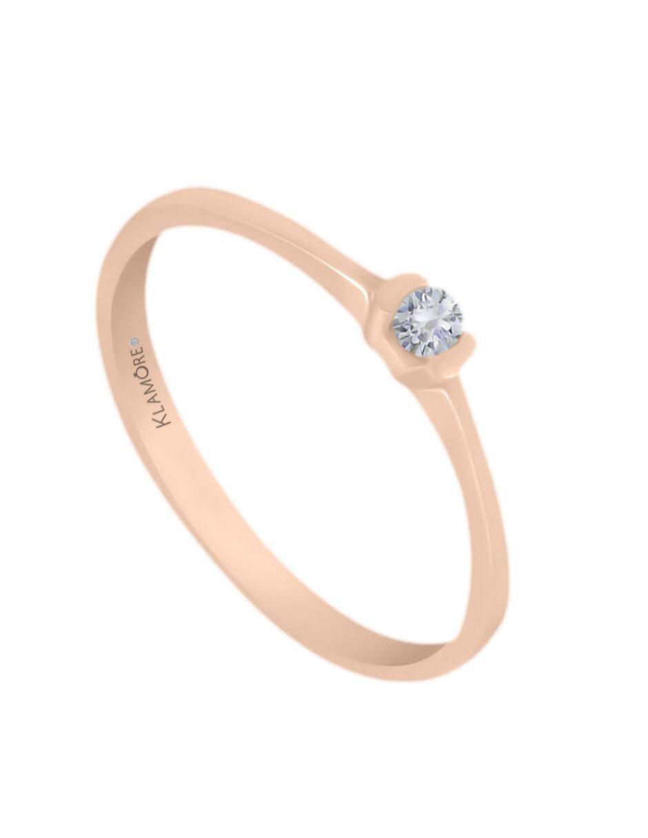 Solitario 14 k Dens diamante 3
