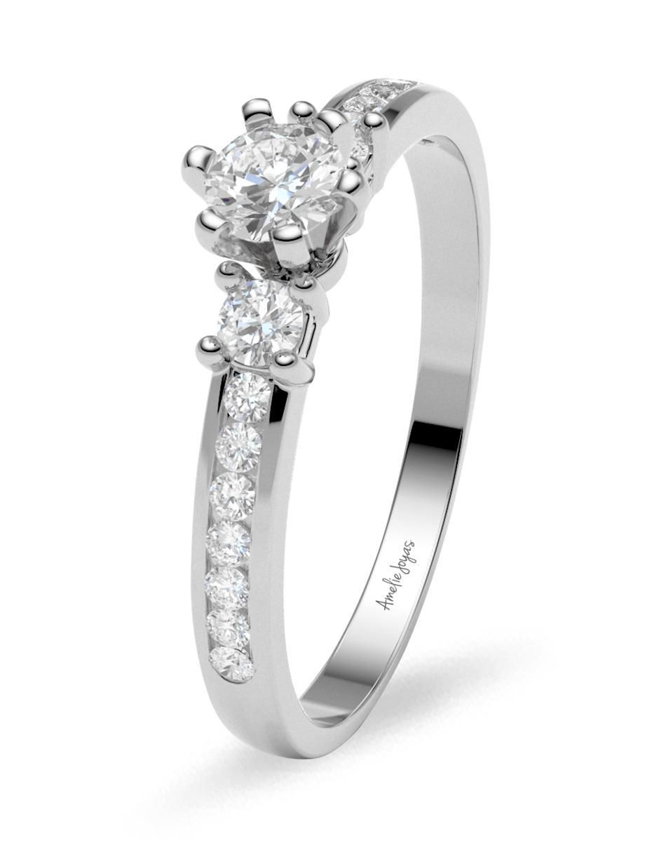 Anillo de compromiso 18 k diamante 2