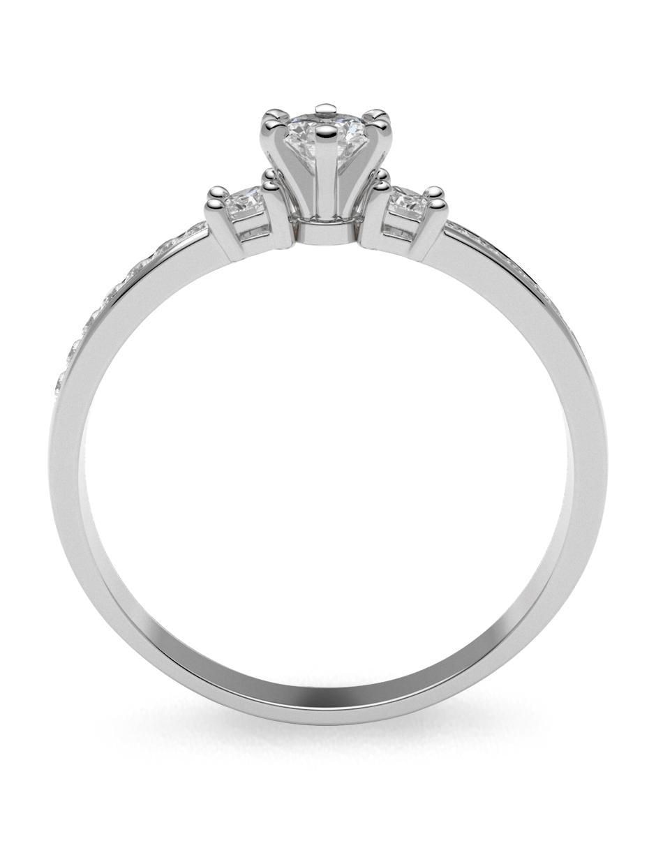 Anillo de compromiso 18 k diamante 3
