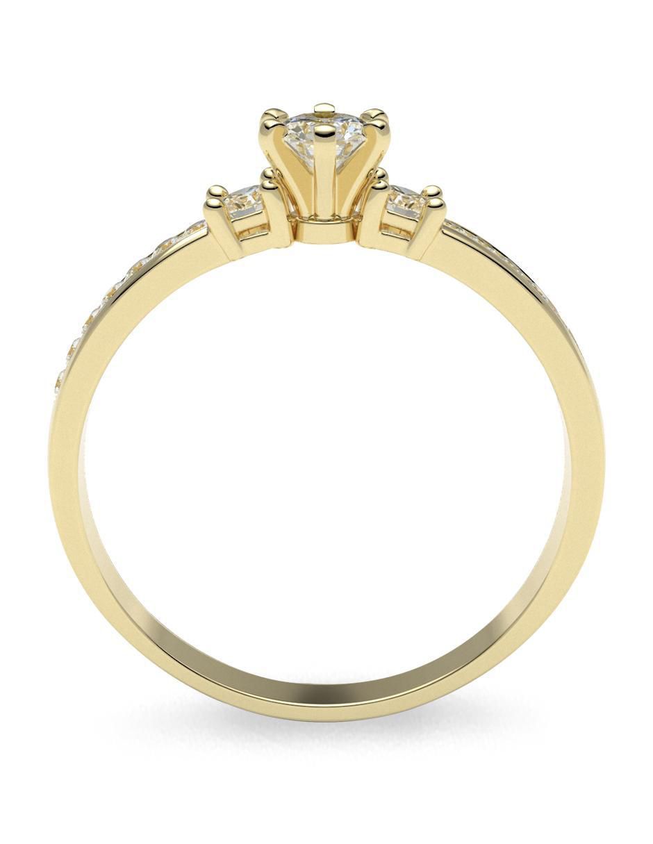 Anillo de compromiso 18 k diamante 4