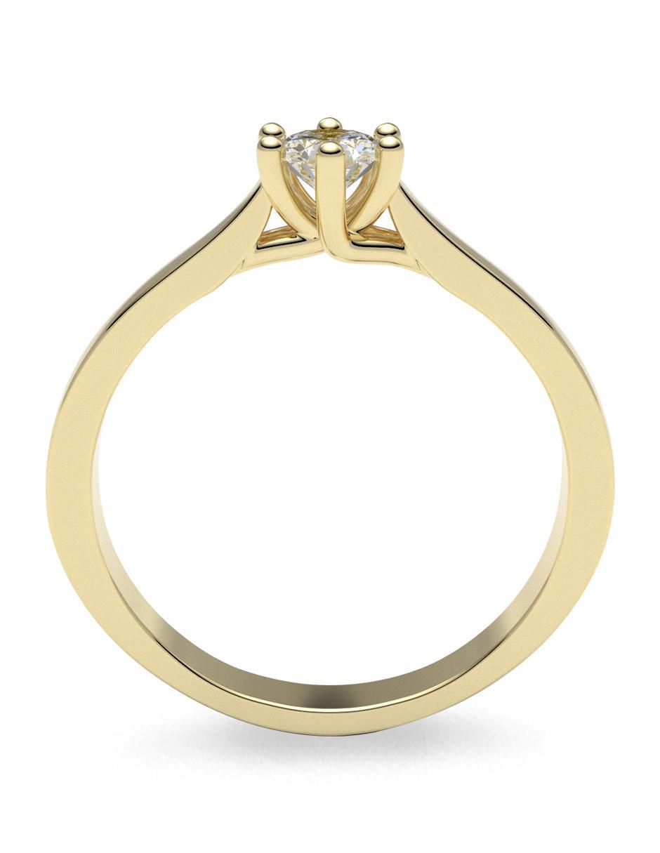 Solitario 14 k diamante 3