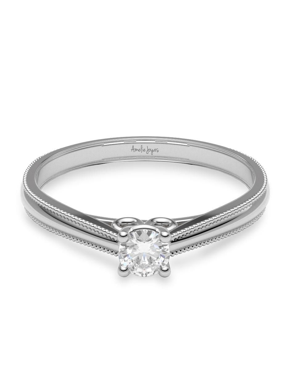 Anillo de compromiso 14 k diamante Anillo de compromiso 14 k diamante