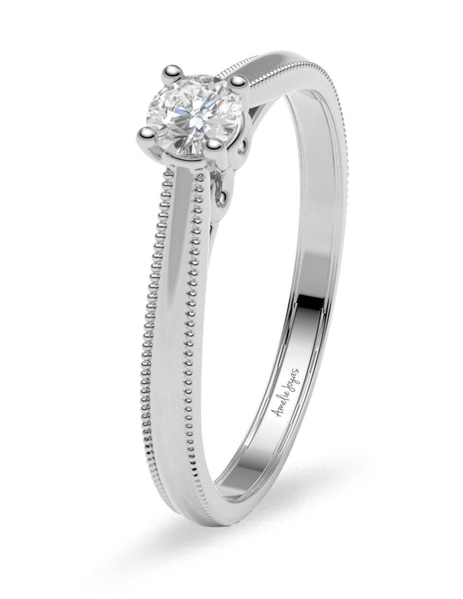 Anillo de compromiso 14 k diamante 2