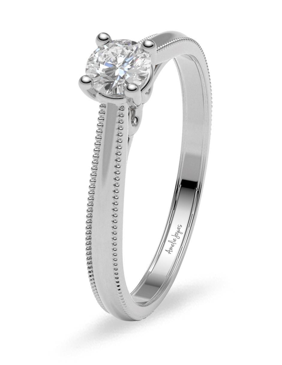 Anillo de compromiso 14 k diamante 2