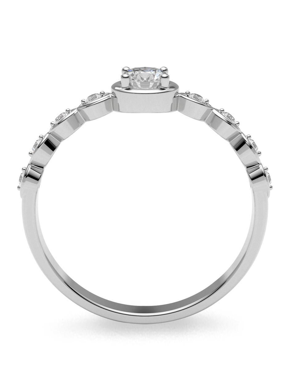 Anillo de compromiso 14 k diamante 3