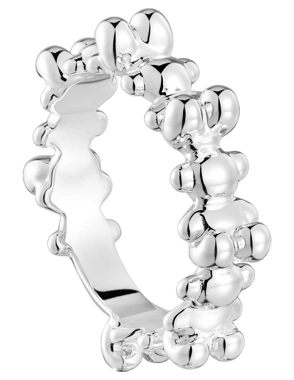 Anillo redondo Bold Bear P 925 de plata brillante 6