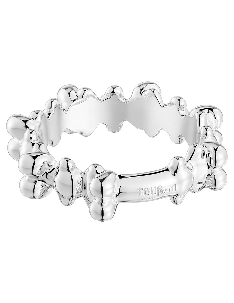 Anillo redondo Bold Bear P 925 de plata brillante 5