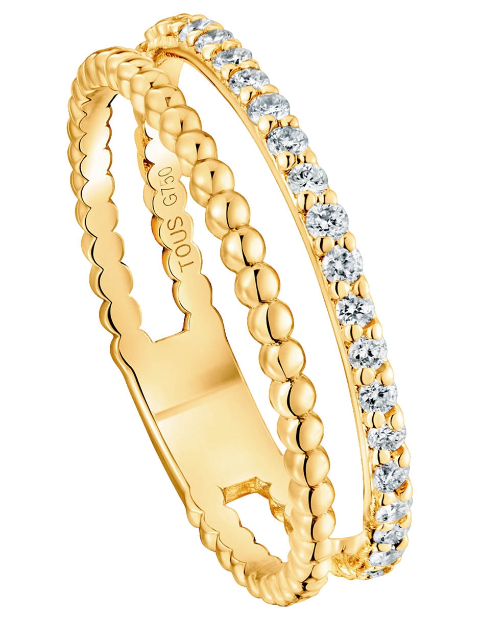 Anillo redondo Les Classiques de oro amarillo diamante brillante 2
