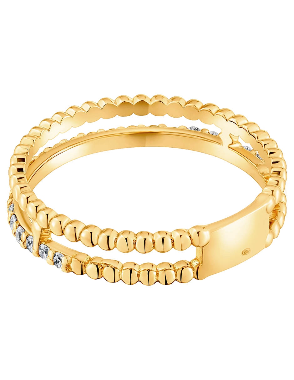 Anillo redondo Les Classiques de oro amarillo diamante brillante 3