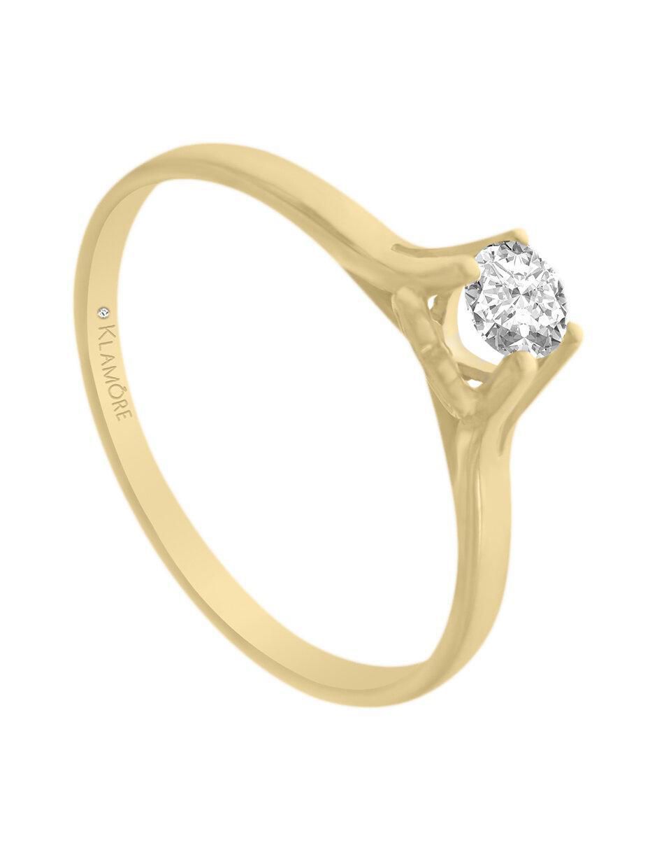 Solitario 14 k Luz Karina diamante 4