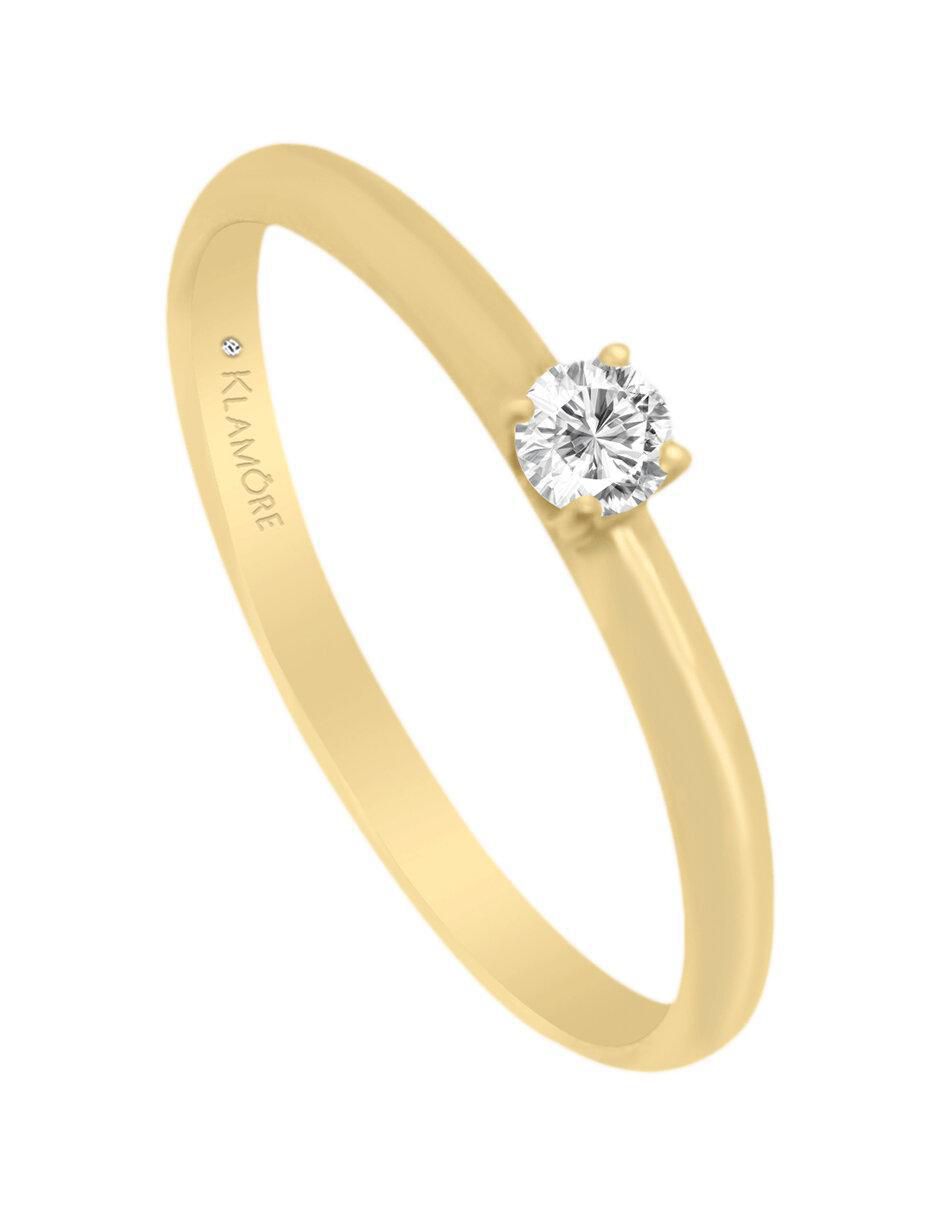 Solitario 14 k Erendira diamante 3