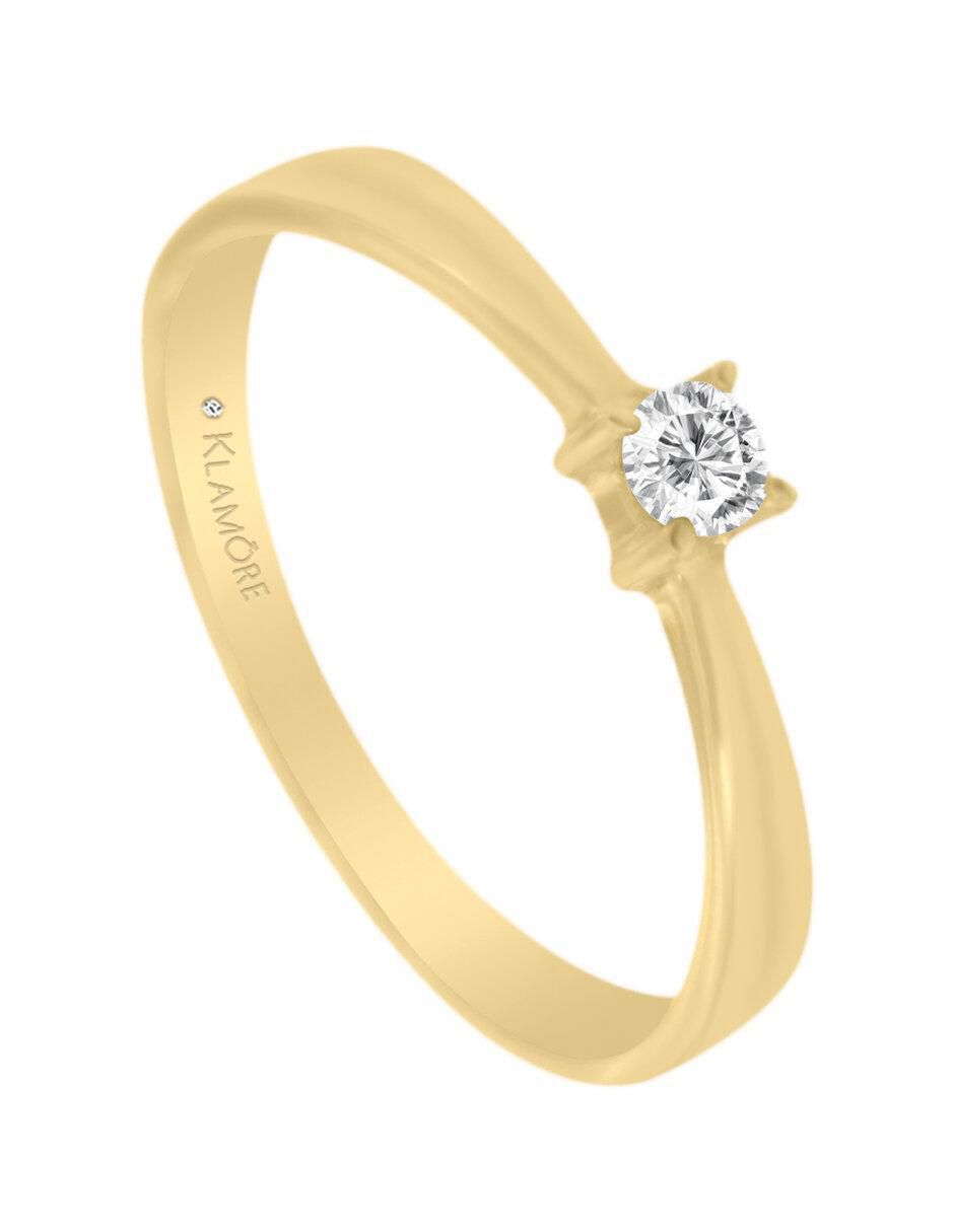 Solitario 14 k Cloe diamante 4