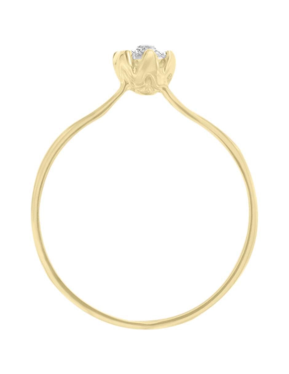 Solitario 14 k Veronica diamante 3