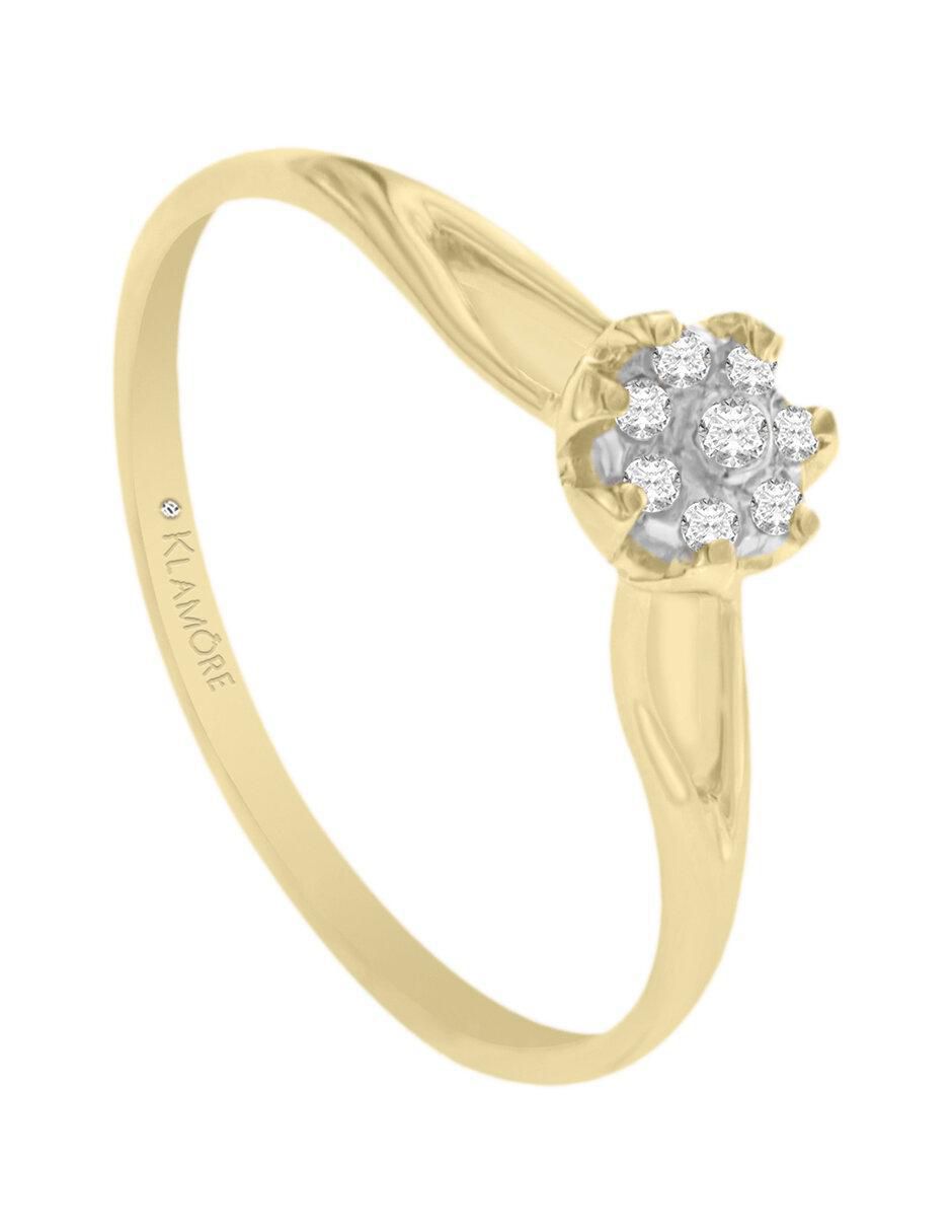 Solitario 14 k Veronica diamante 4