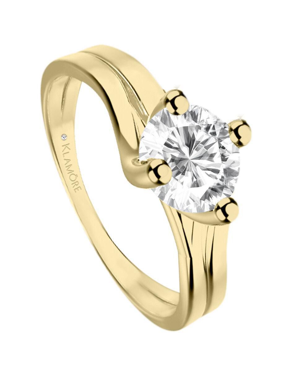 Solitario 14 k Nicky diamante 4