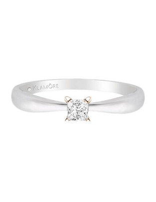 Solitario de oro blanco 14 k Miloro diamante Solitario de oro blanco 14 k Miloro diamante