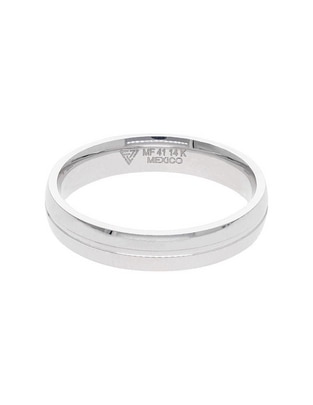 Argolla de oro blanco 14 k Fonelli