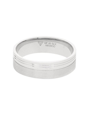 Argolla de oro blanco 14 k Fonelli