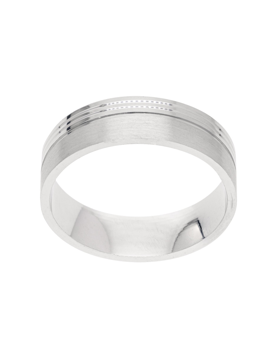 Argolla de oro blanco 14 k Fonelli