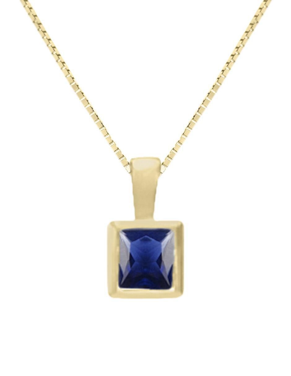 Colgante Y Dije cuadrado zoe de oro 14 K