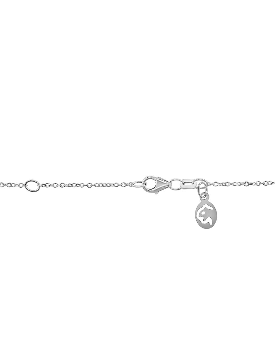 Collar de cruz Effy de oro blanco 14 K