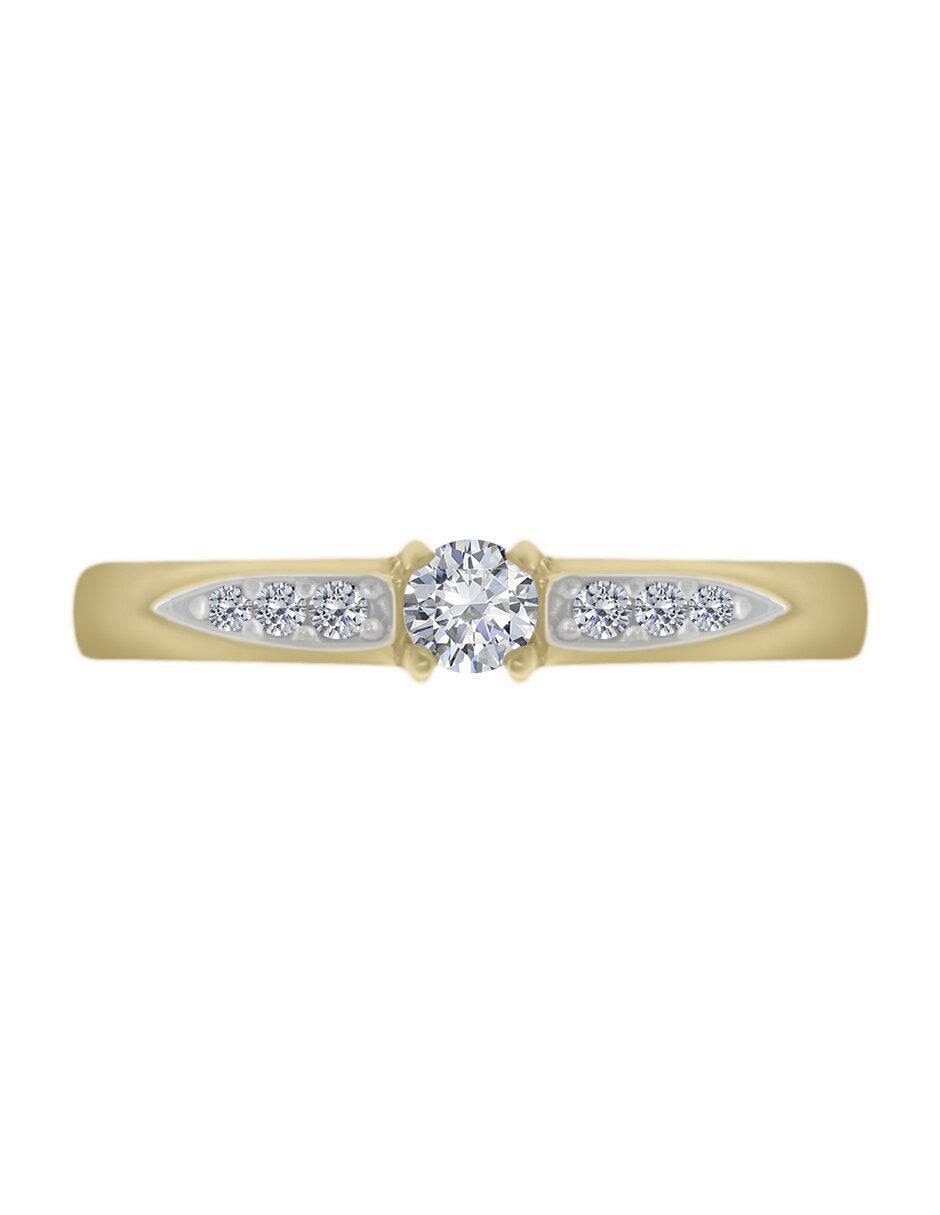 Solitario 14 k Keily diamante Solitario 14 k Keily diamante