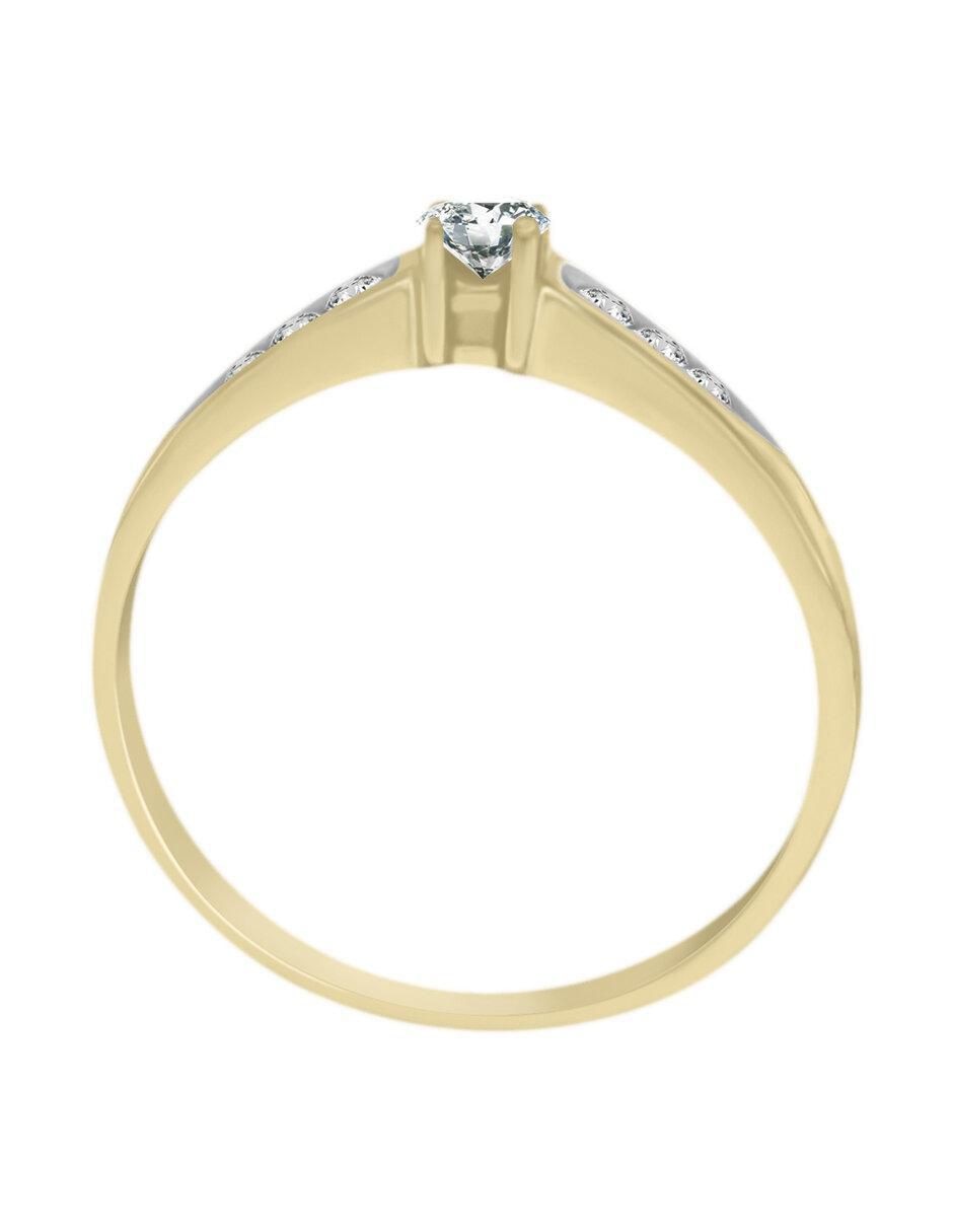 Solitario 14 k Keily diamante 4
