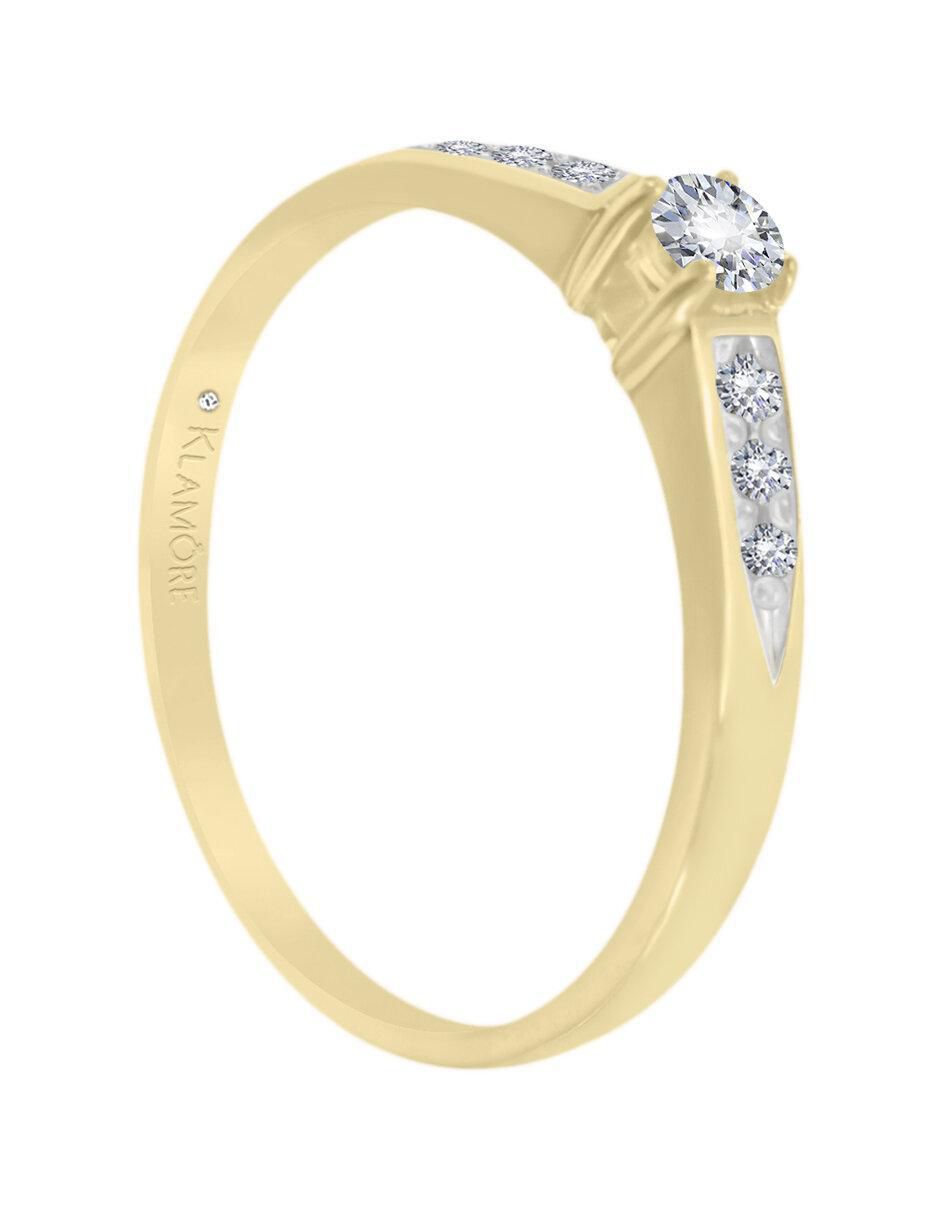 Solitario 14 k Keily diamante 3