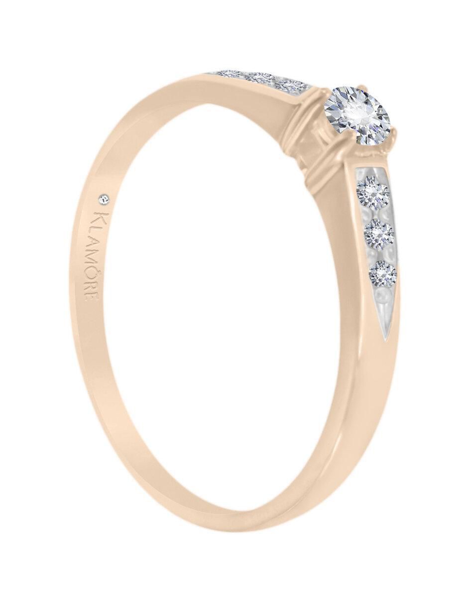 Solitario 14 k Keily diamante 3