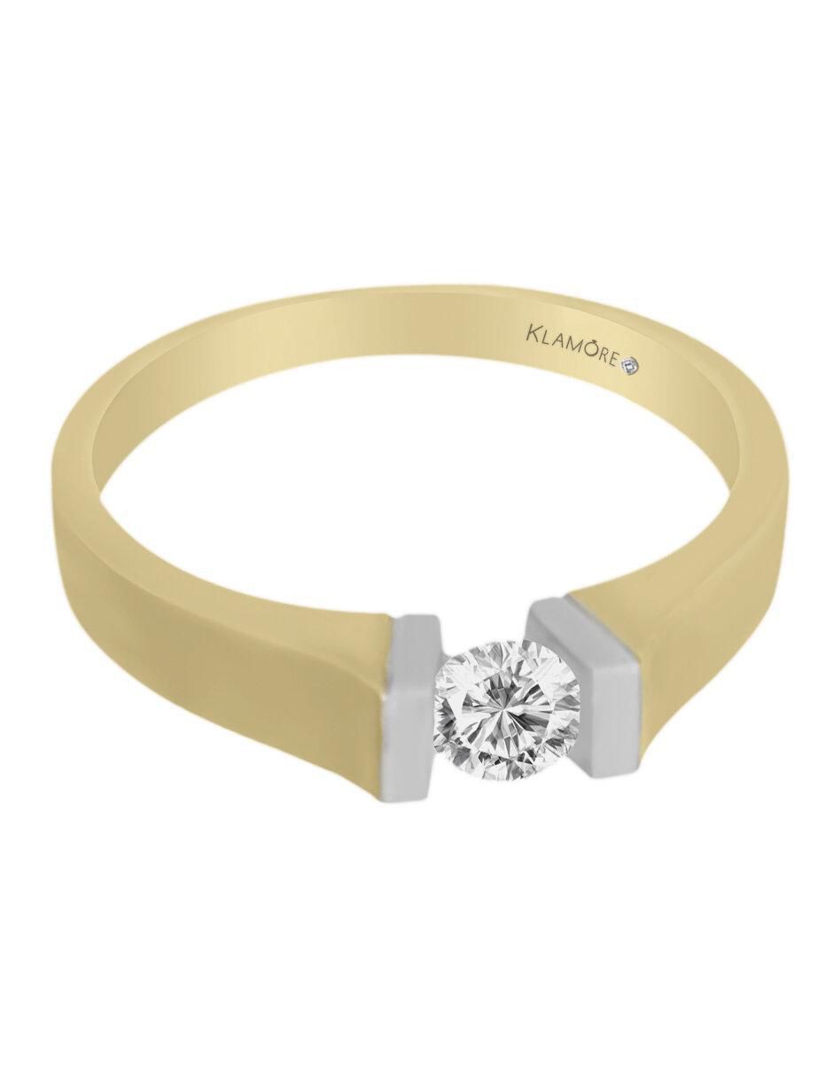 Solitario 14 k Fame diamante