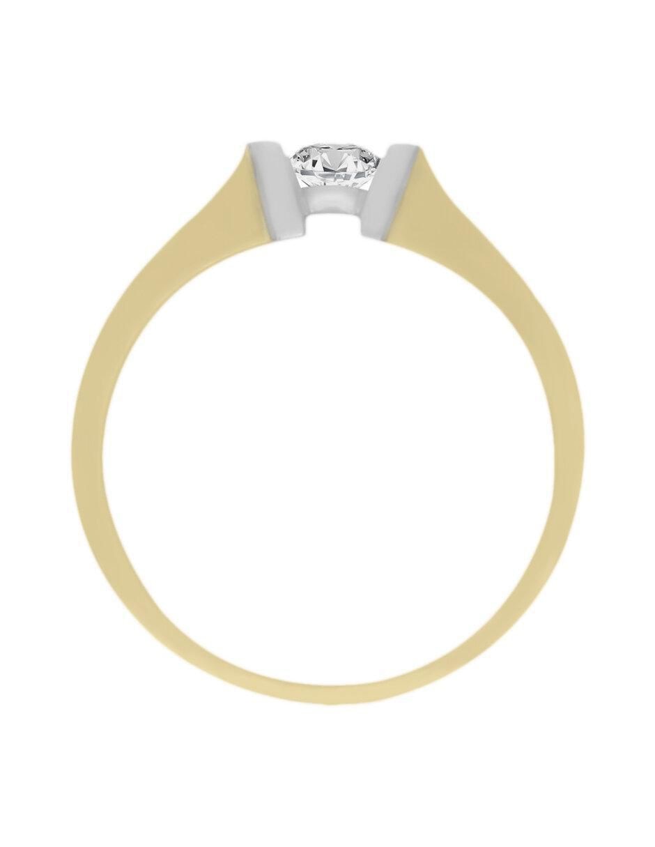 Solitario 14 k Fame diamante 3