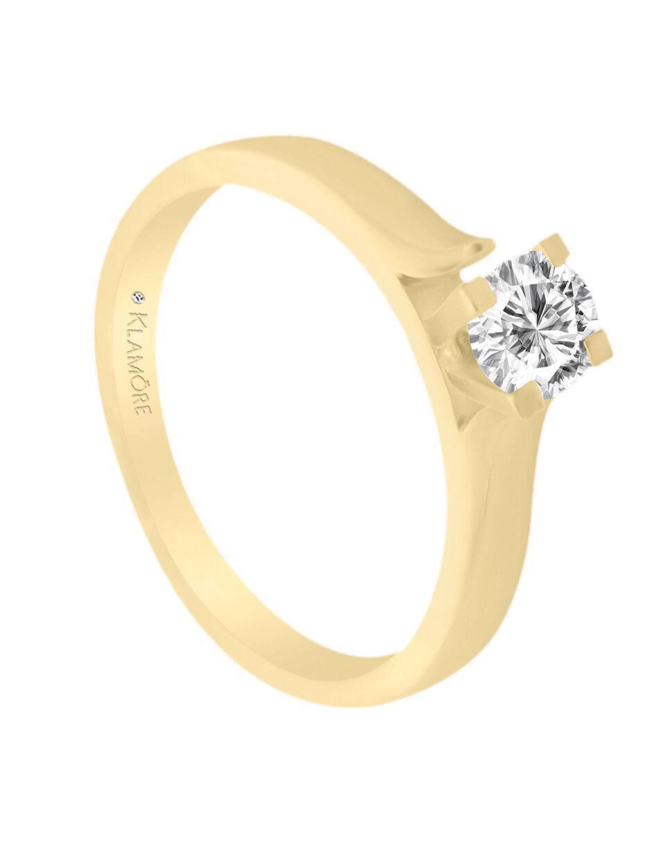 Solitario 14 k Marie diamante 4