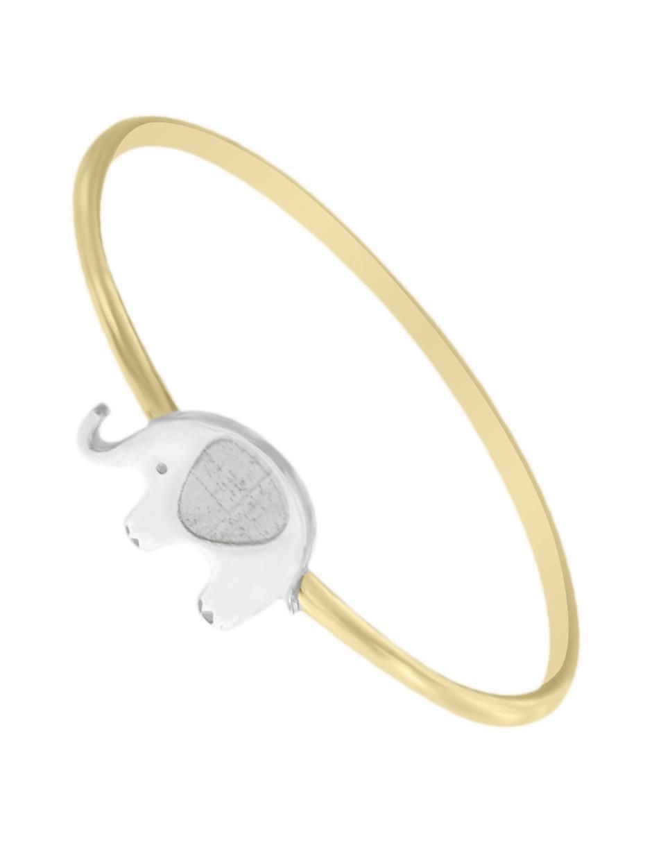 Anillo redondo 14 k de oro brillante 3