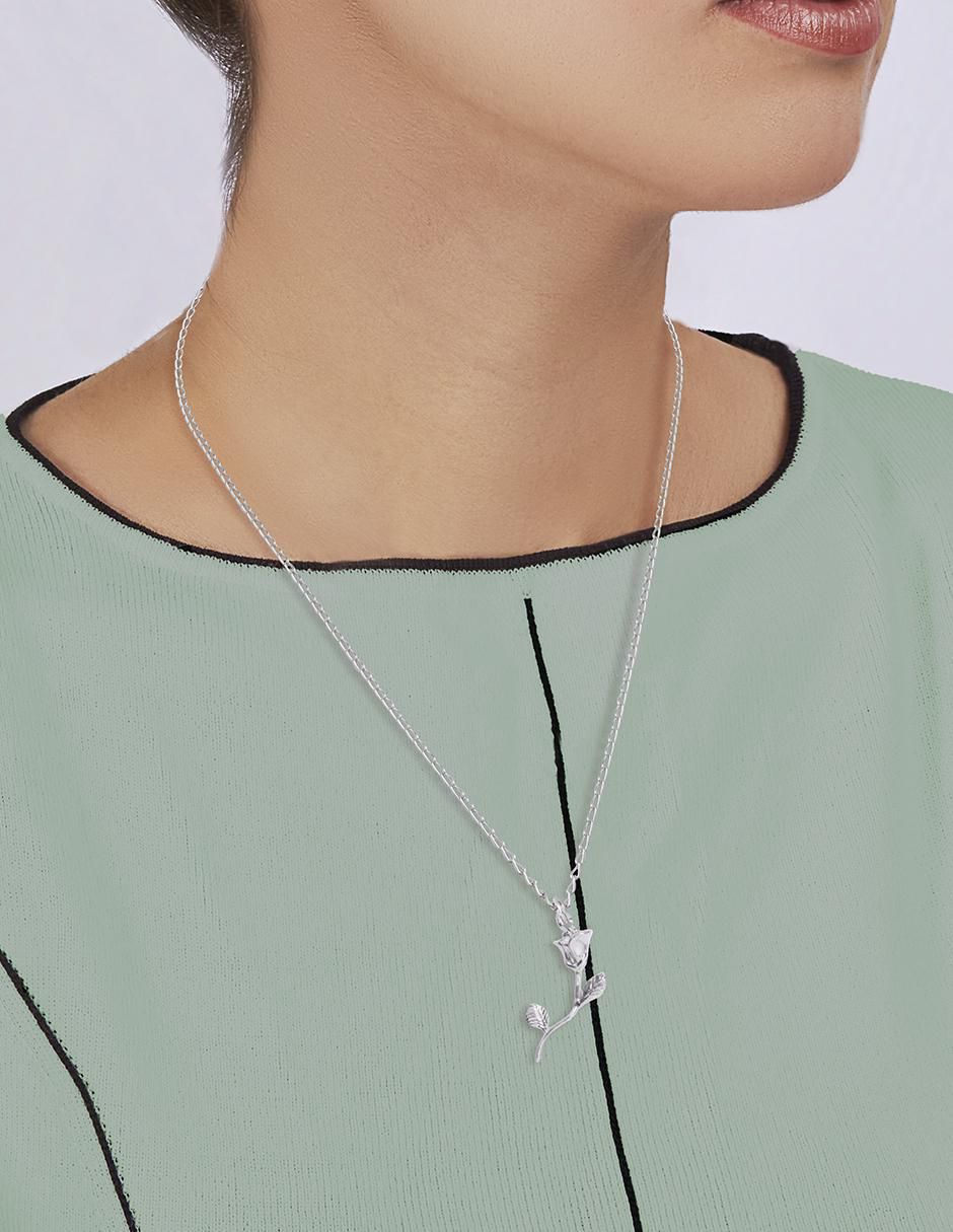 Collar de flor de plata P 925 2