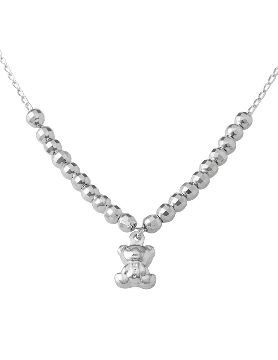 Collar oso de plata P 925 Collar oso de plata P 925