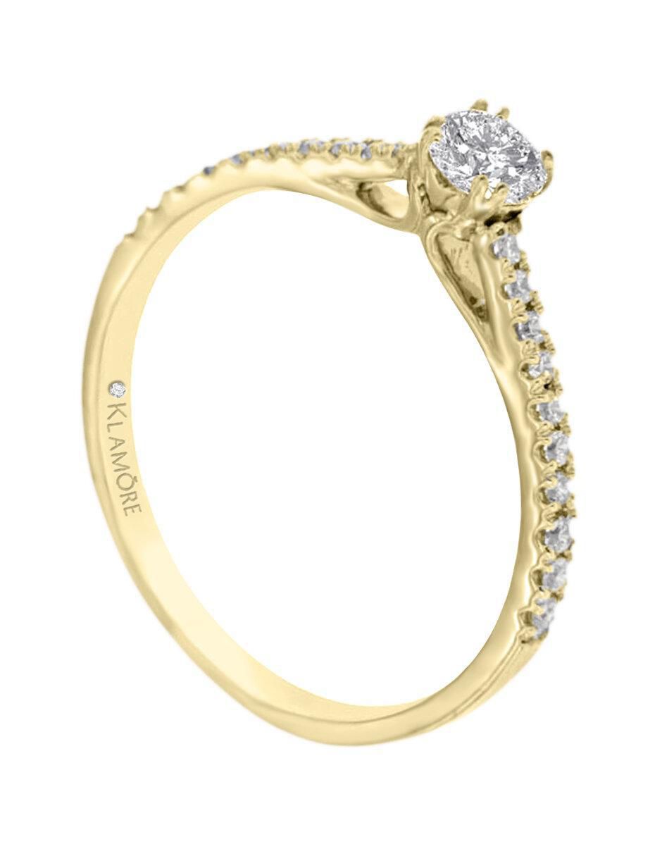 Solitario 14 k Norma diamante 4