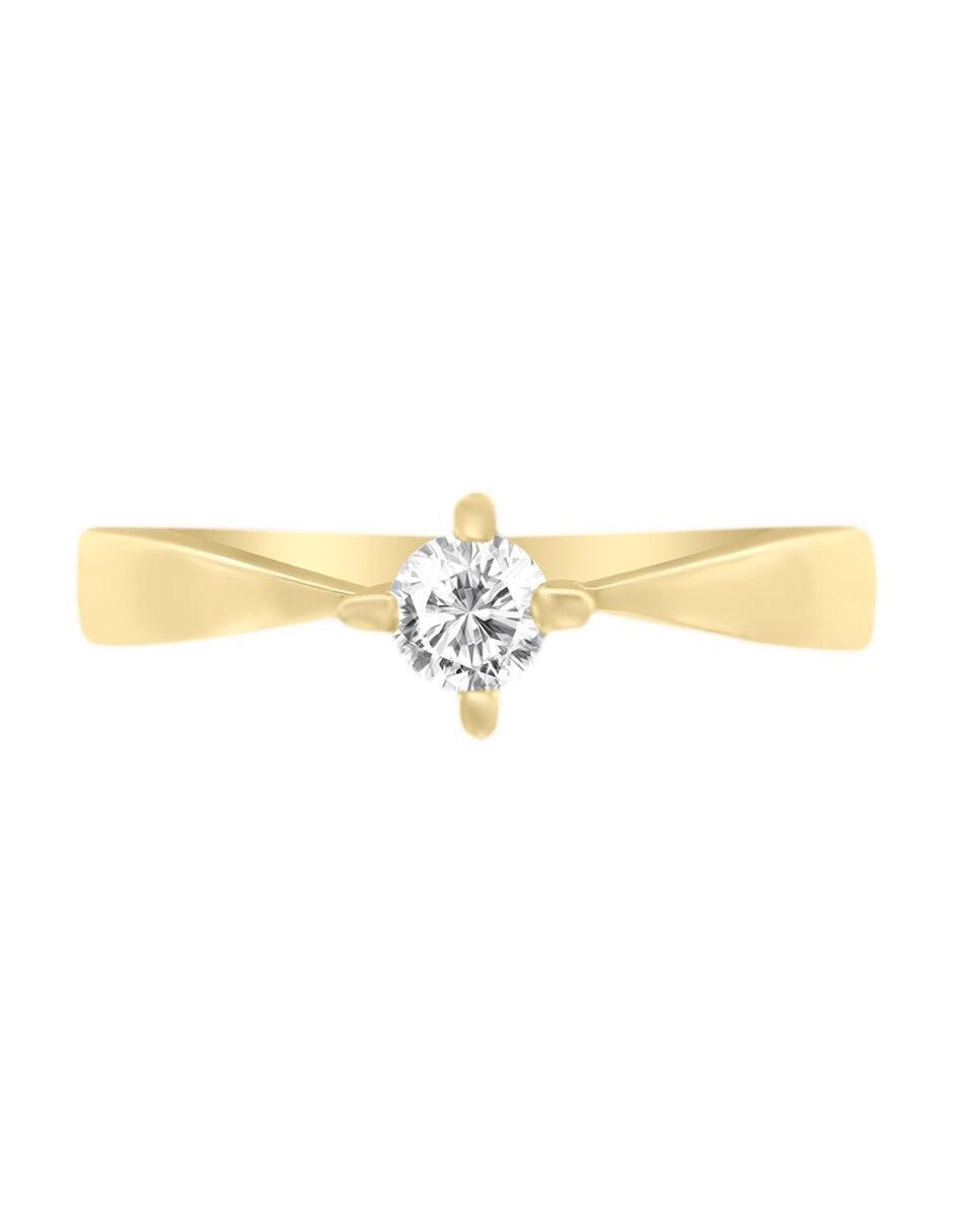 Solitario 14 k Amira diamante Solitario 14 k Amira diamante