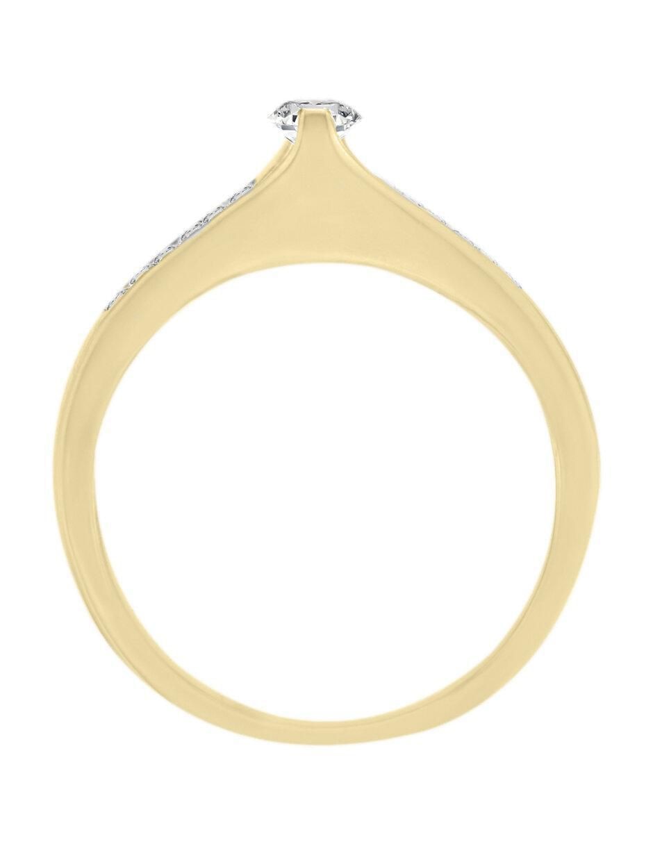 Solitario 14 k Hazel diamante 3