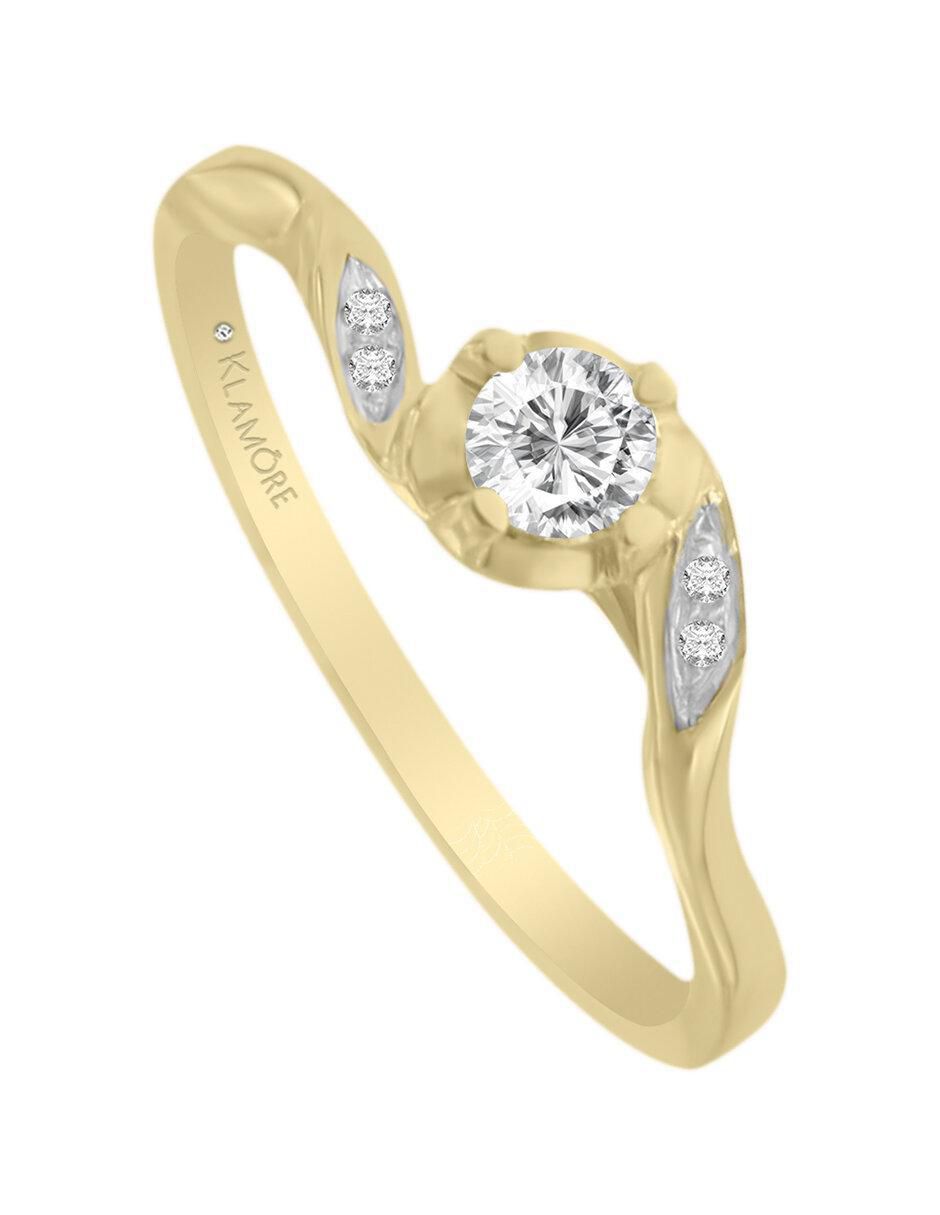 Solitario 14 k Romans diamante 3
