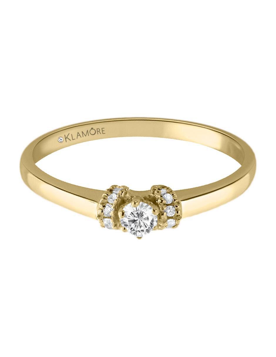 Solitario 14 k Carmelita diamante