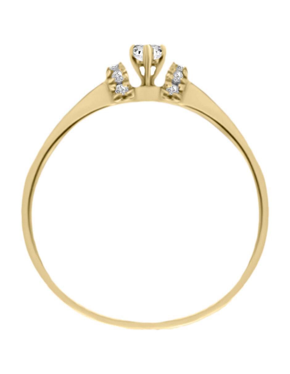 Solitario 14 k Carmelita diamante 3