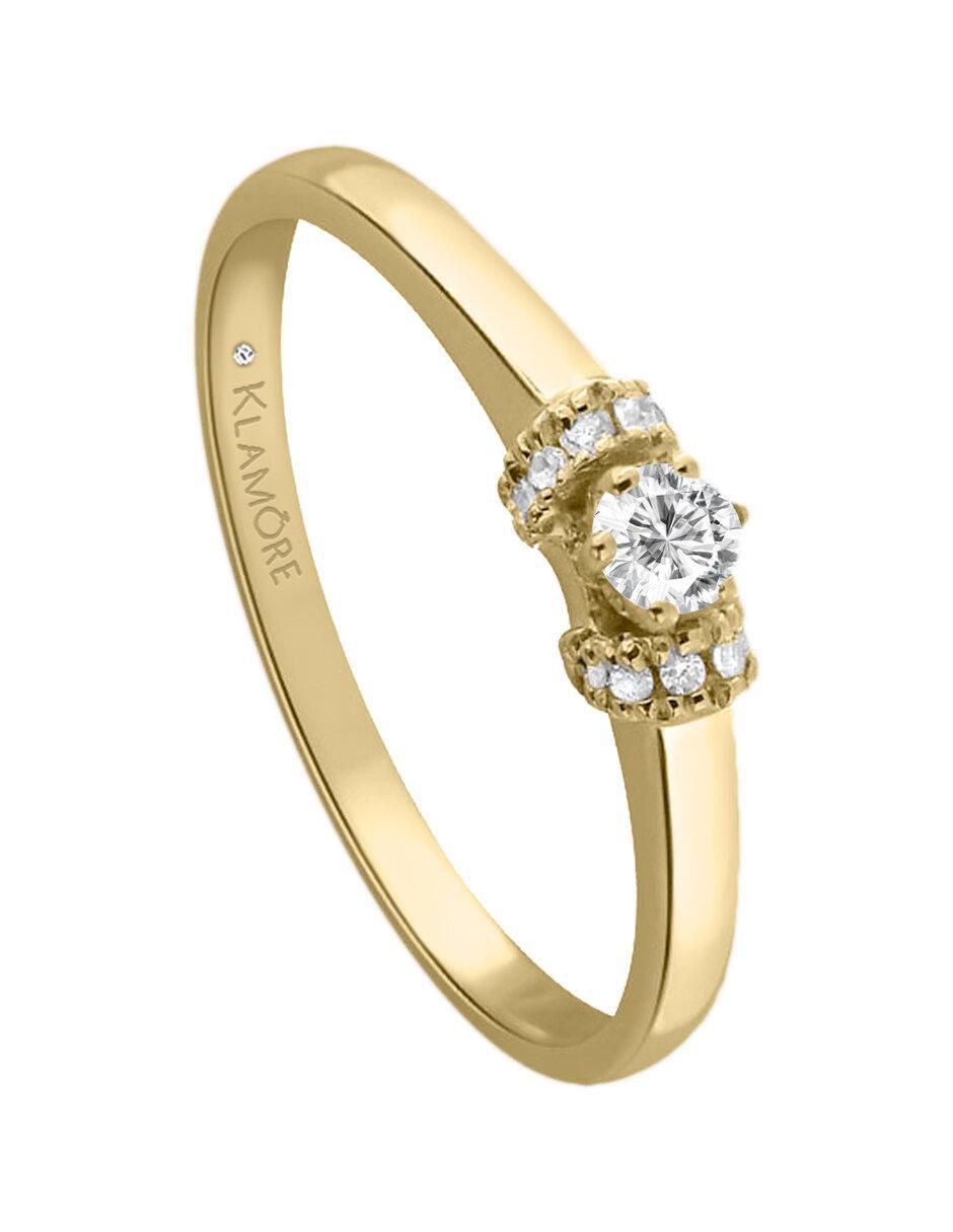 Solitario 14 k Carmelita diamante 4