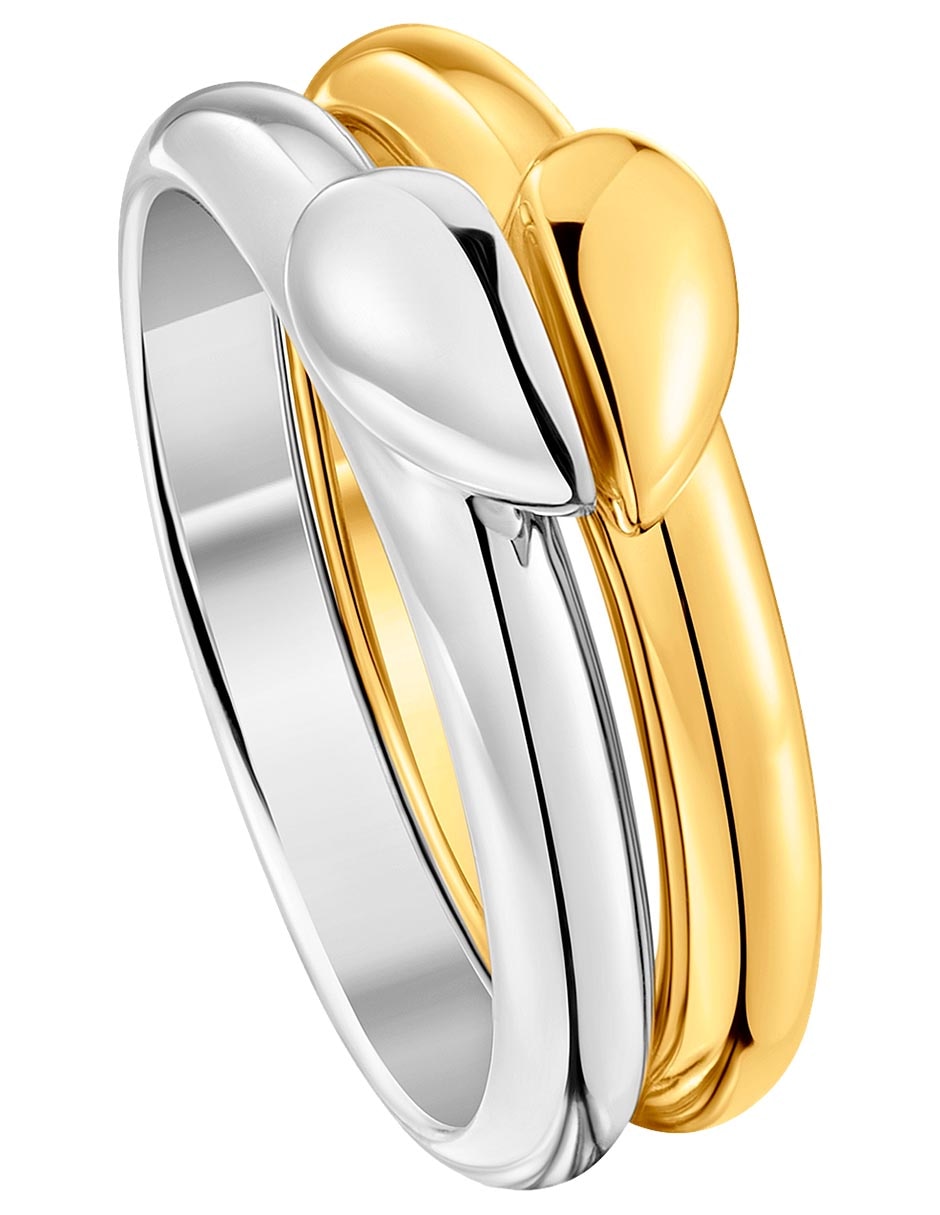 Anillo de corazón Tous My Other Half de plata P 925 baño de oro