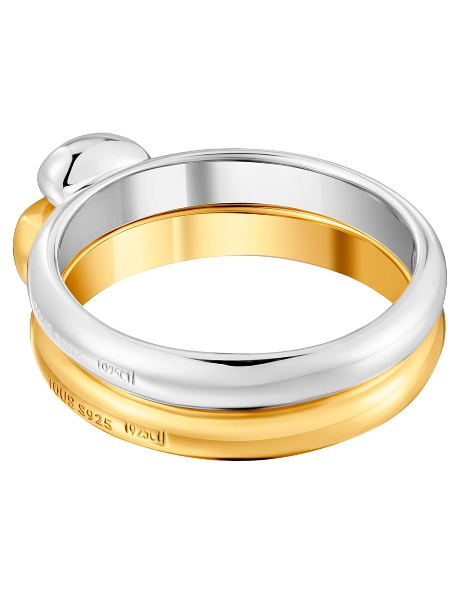 Anillo de corazón Tous My Other Half de plata P 925 baño de oro